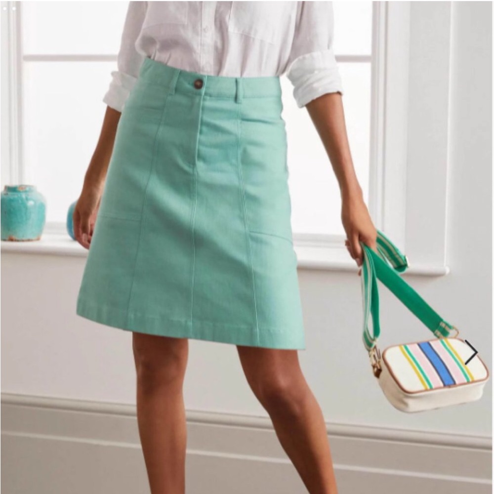 Boden Abingdon Mini Skirt Pastel Green Apple Mint Size 2P
